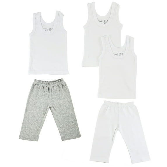 Bambini Mix N Match Tank Tops & Track Sweatpants, 5pc (Baby Boys or Baby Girls, Unisex)