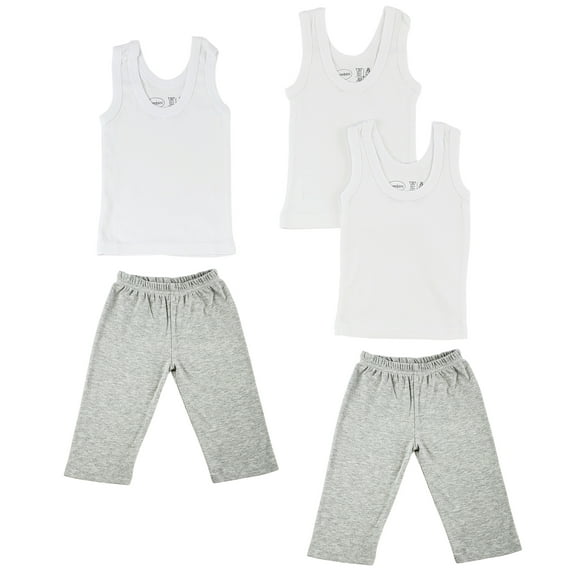 Bambini Mix N Match Tank Tops & Track Sweatpants, 5pc (Baby Boys or Baby Girls, Unisex)