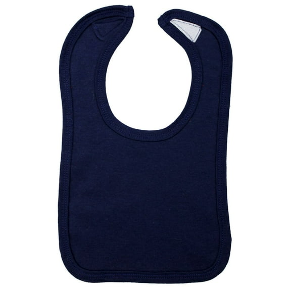 Bambini Layette Navy Blue Interlock Bib