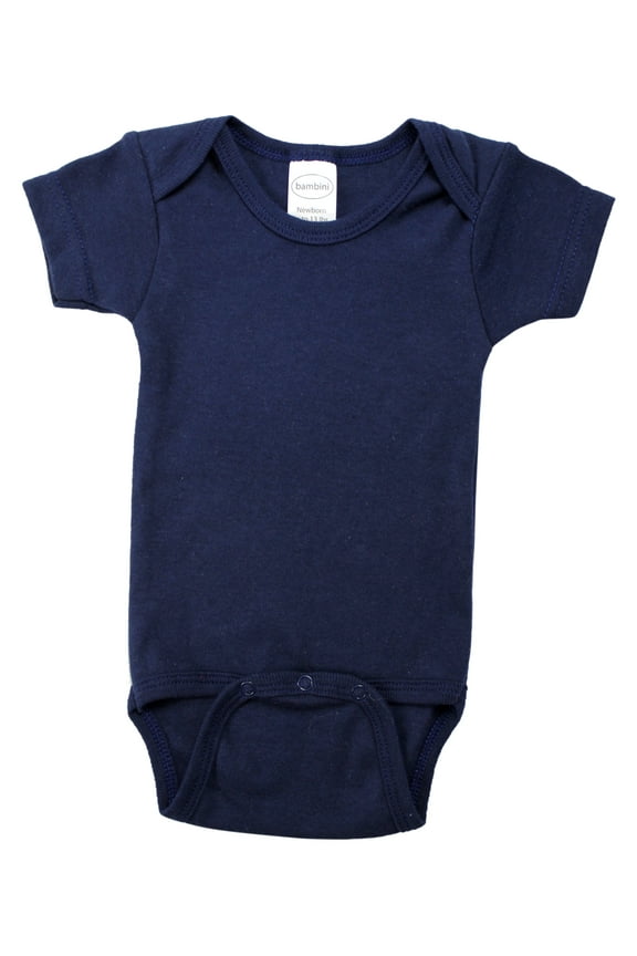Navy Interlock Short Sleeve Bodysuit (Baby Boys or Baby Girls, Unisex)