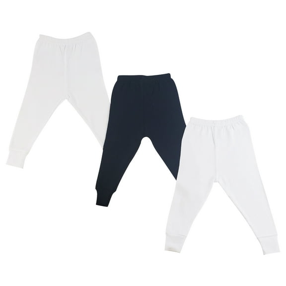 Bambini Newborn Baby Boy Girl Outfit Cotton Knit Long Pants White/Black - 3 Piece
