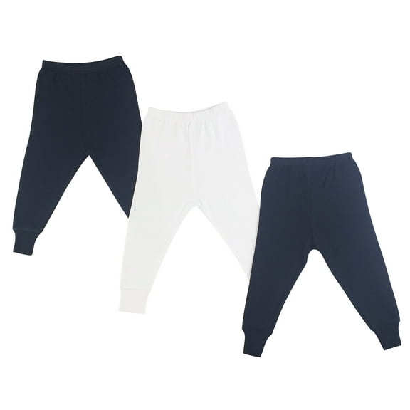 Bambini Newborn Baby Boy and Girl Active Cotton Knit Long Pant with Cuff, 3-Piece