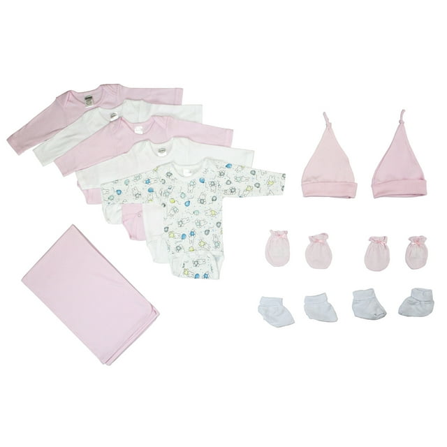 Bambini Newborn Baby Girl 12 Pc Layette Baby Shower Gift Set - Walmart.com