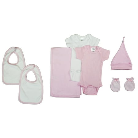Bambini Newborn Baby Girl 7 Pc Layette Gift Set - Newborn