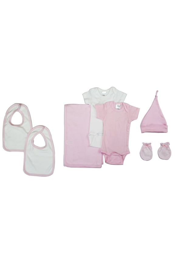 Set of 7 Stylish Newborn Baby Girl Clothes Set, 8"