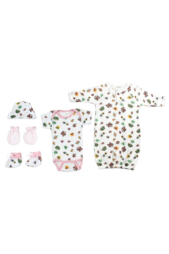Newborn Baby Girls 5 Pc Layette Baby Shower Gift Set