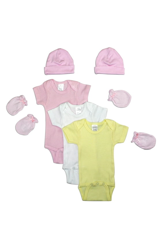 Newborn Baby Girls 7 Pc Layette Baby Shower Gift Set