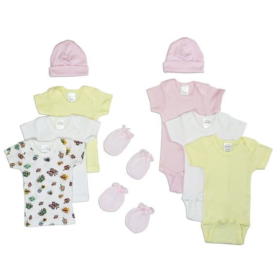 Bambini Newborn Baby Shower Layette Gift Set, 10pc (Baby Girls)