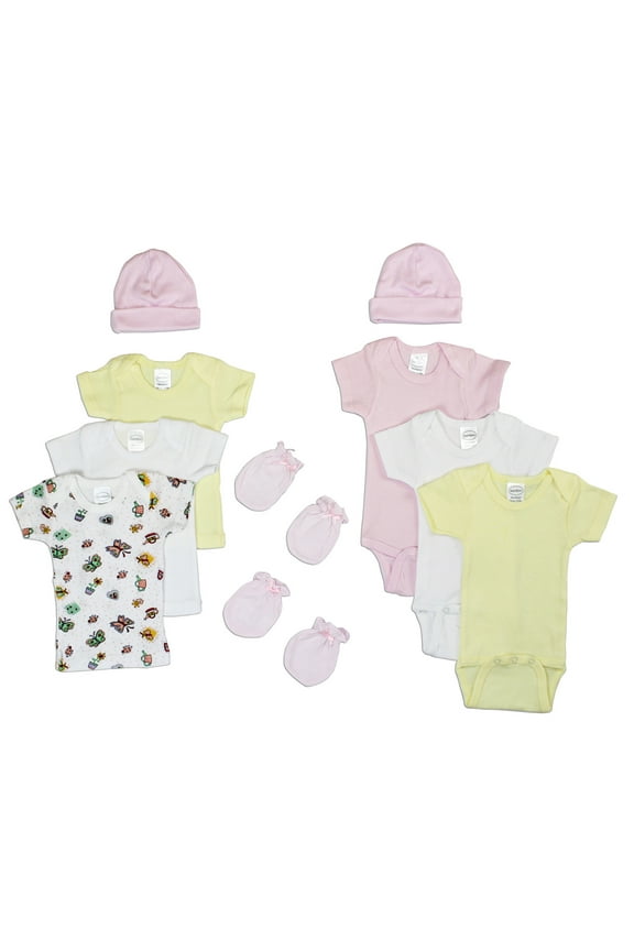 Newborn Baby Shower Layette Gift Set, 10pc (Baby Girls)