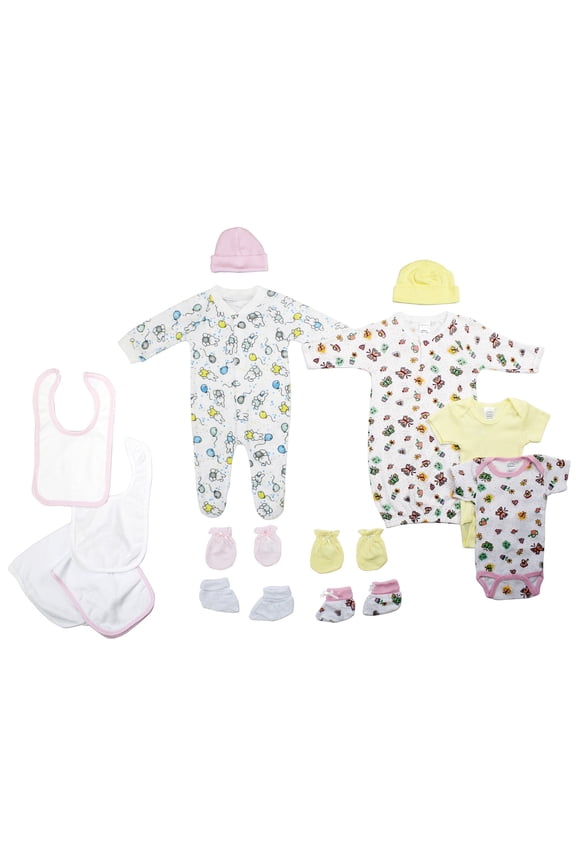 Newborn Baby Shower Layette Gift Set, 11pc (Baby Girls)