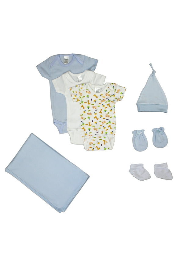 Newborn Baby Shower Layette Gift Set, 7pc (Baby Boys)