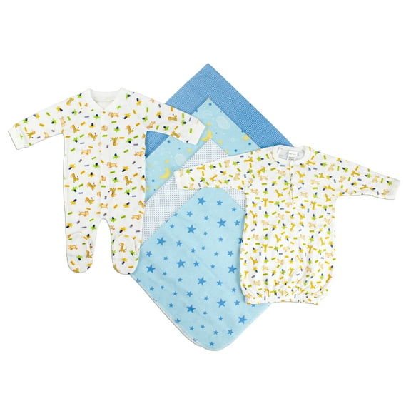 Bambini Newborn Boys 6 Piece Layette Set