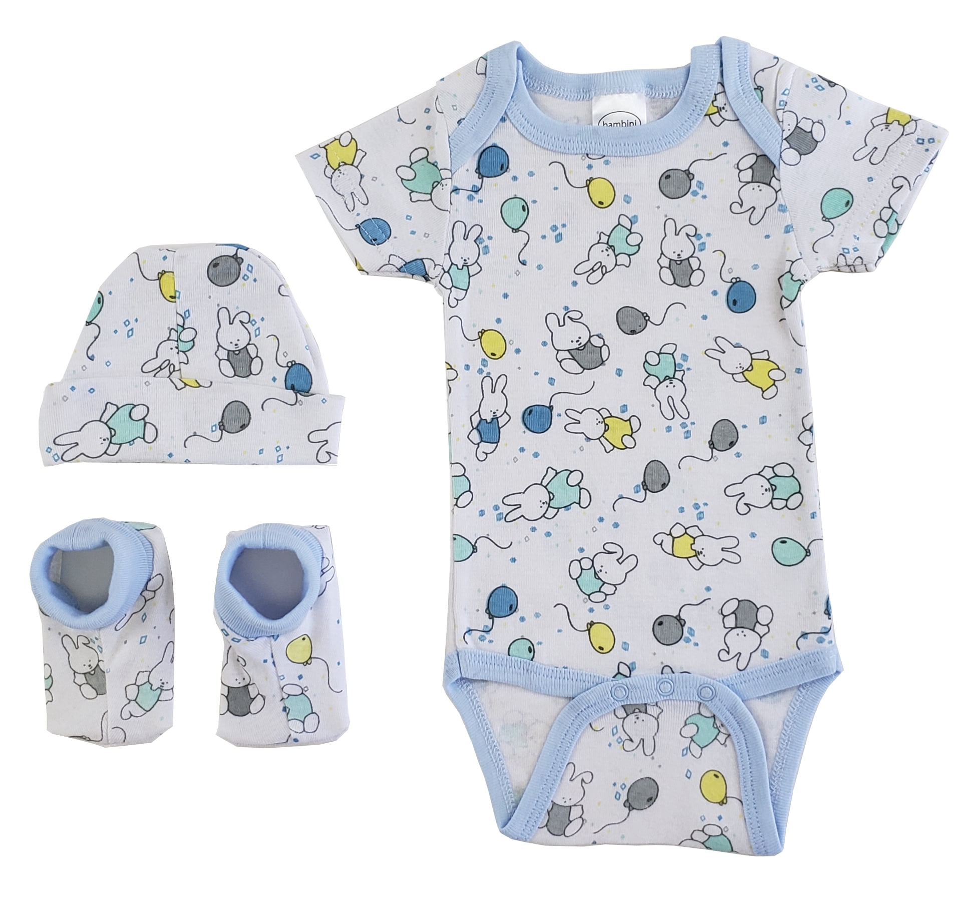 Bambini Newborn Pink Baby Shower Layette Gift Set, 4pc (Baby Girls)