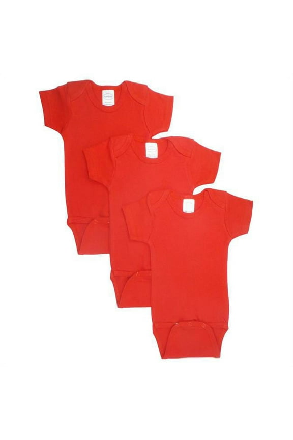 Newborn Red Bodysuits, 3pk (Baby Boys Or Baby Girls, Unisex)