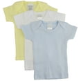 thumbnail image 1 of Bambini Pastel Short Sleeve Lap T-Shirts, 3pk (Baby Boys or Baby Girls, Unisex), 1 of 2