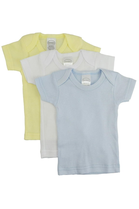 Pastel Short Sleeve Lap T-Shirts, 3pk (Baby Boys or Baby Girls, Unisex)