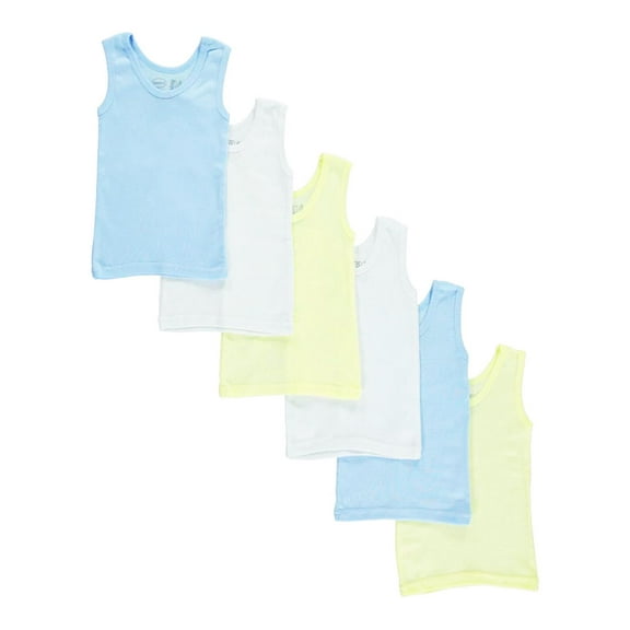 Bambini Pastel Tank Tops, 6pk (Baby Boys or Baby Girls, Unisex) S (6-12 Mo)