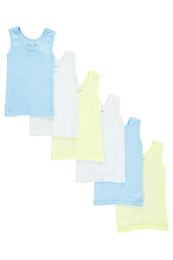 Pastel Tank Tops, 6pk (Baby Boys or Baby Girls, Unisex) S (6-12 Mo)