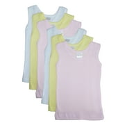 6-Piece Vibrant Comfortable Bambini Girls Tank Tops - New Born, 8