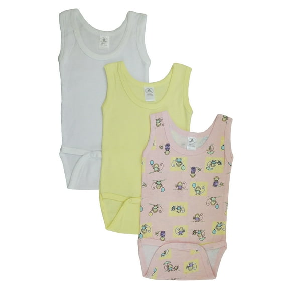 Bambini Printed Tank Top Bodysuits, 3pk (Baby Girls)