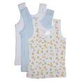 thumbnail image 1 of Bambini 037 L Boys Rib Knit Variety Color Printed Tank Top Shirt, Large - Pack of 3, 1 of 3