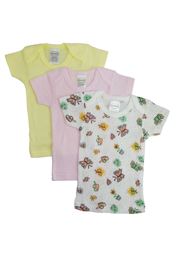 Printed Variety Short Sleeve T-Shirts, 3pk (Baby Girls)