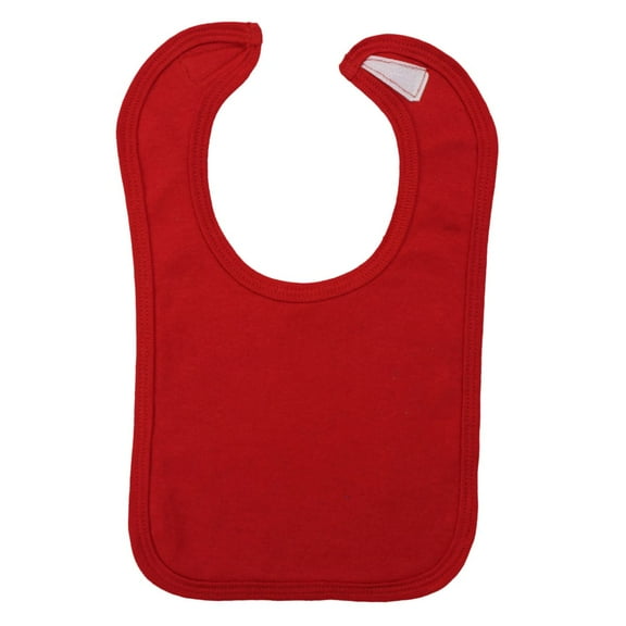Bambini Layette Red Interlock Bib