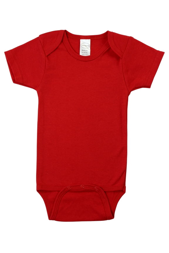 Red Interlock Short Sleeve Bodysuit (Baby Boys or Baby Girls, Unisex)