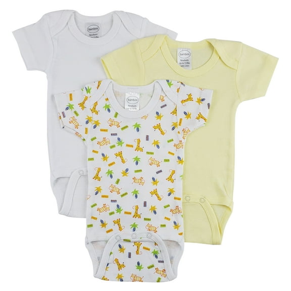 Bambini Short Sleeve One Piece 3 Pack