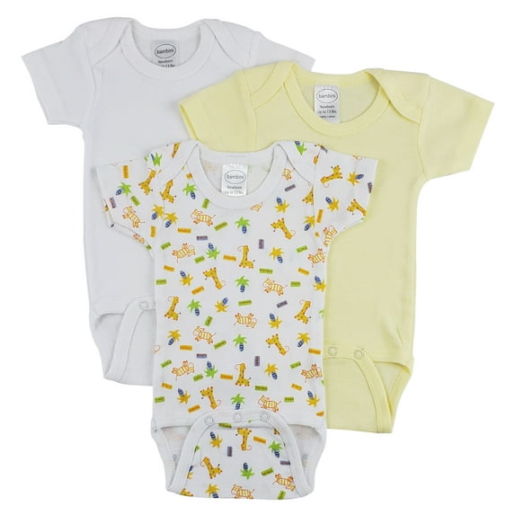 Bambini Short Sleeve One Piece 3 Pack