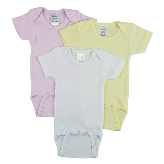 Bambini Short Sleeve One Piece 3 Pack