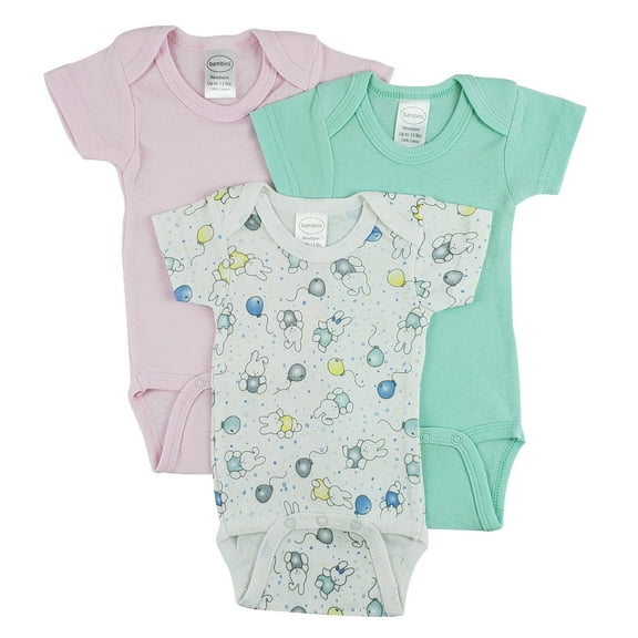 Bambini Short Sleeve One Piece 3 Pack