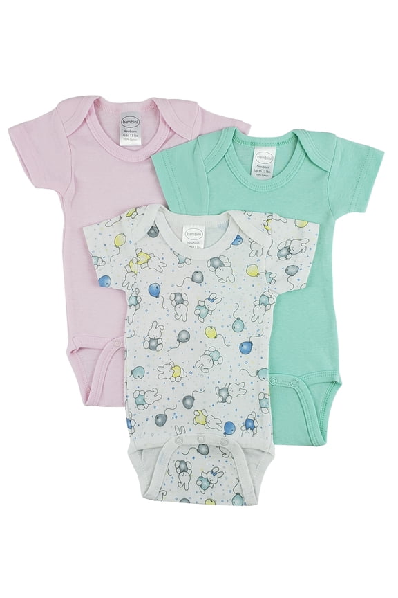 Short Sleeve One Piece 3 Pack