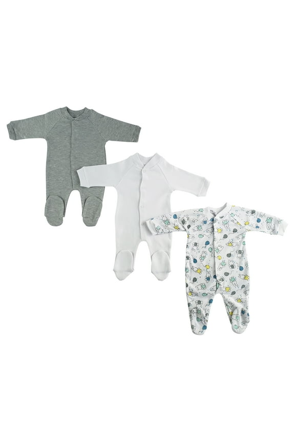 Sleep N Play One Piece Romper Coverall (Pack of 3)
