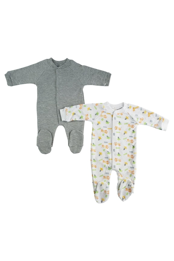 Sleep N Play One Piece Unisex Baby Romper Coverall (Pack of 2)