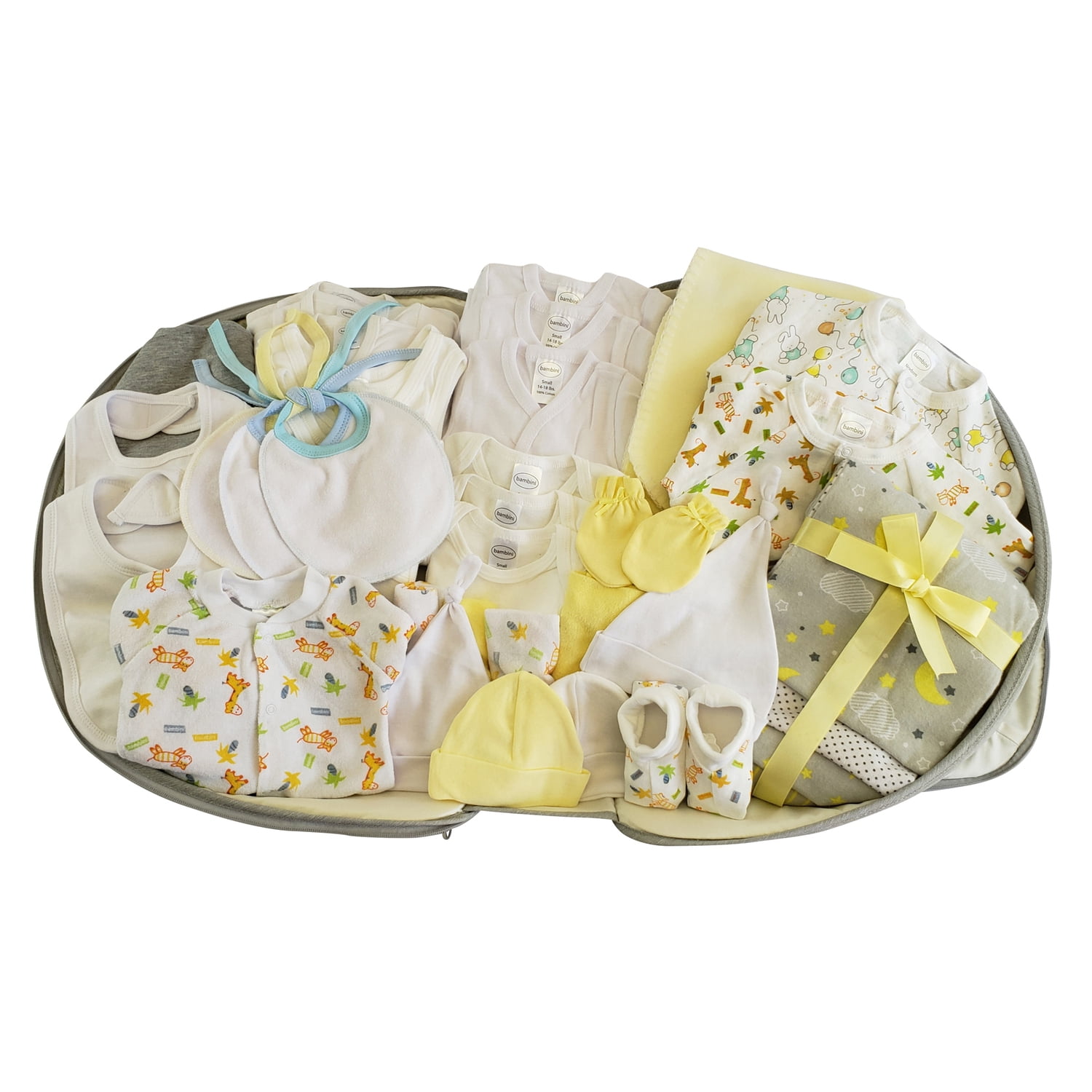 Bambini Unisex 44 Piece Baby Clothing Starter Set with Diaper Bag