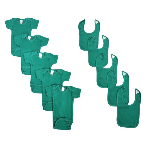 Bambini Layette Unisex Baby 10 Pc Onezies and Bibs
