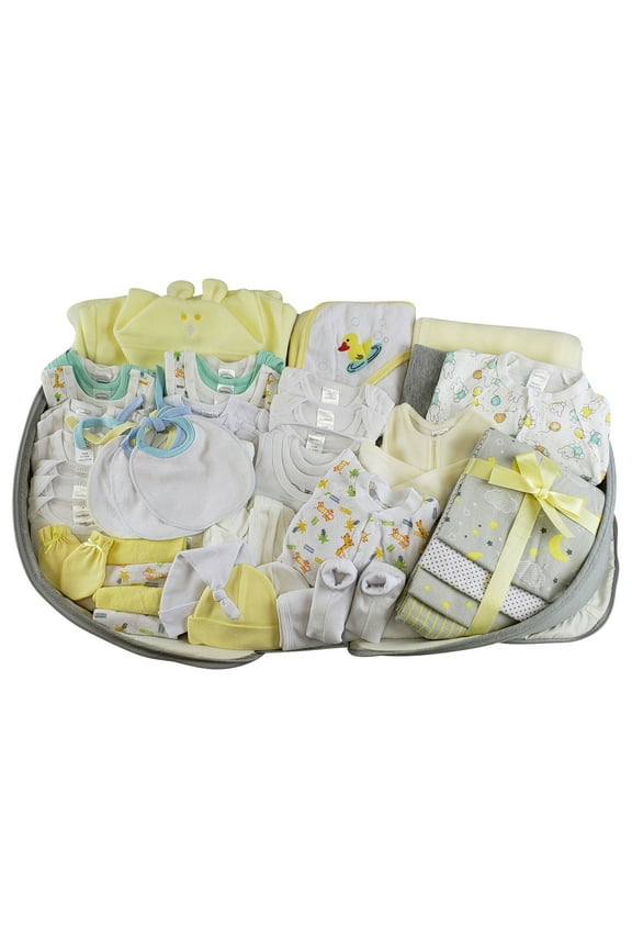 Unisex Baby Layette Gift Sets, Yellow, 62-Piece