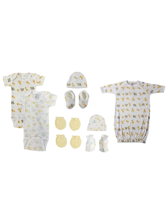 Unisex Newborn Baby 9 Pc Layette Sets