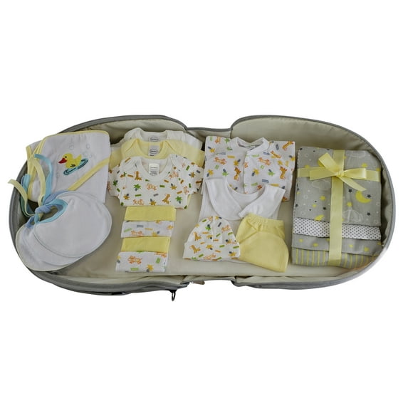 Bambini Unisex Travel Crib Infant and Diaper Bag Changing Station Set with All-in-one Portable Bassinet Foldable Baby Bed