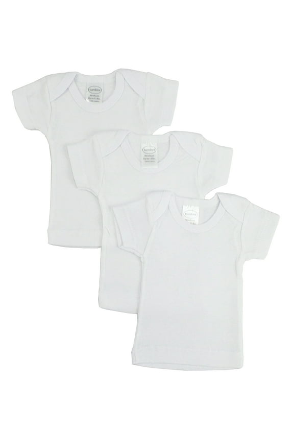 White Short Sleeve Lap T-Shirts, 3pk (Baby Boys or Baby Girls, Unisex)