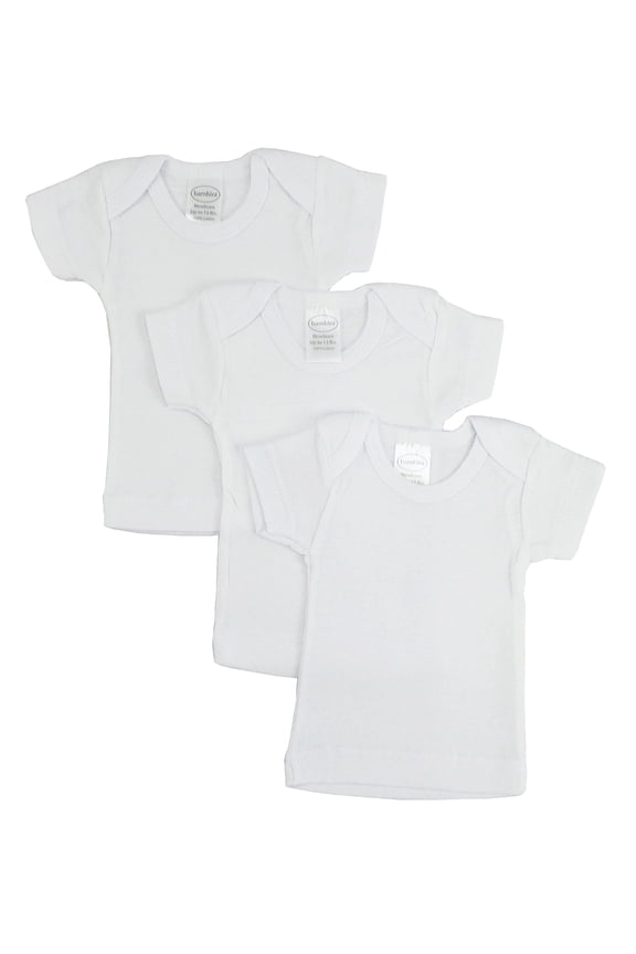 White Short Sleeve Lap T-Shirts, 3pk (Baby Boys or Baby Girls, Unisex)
