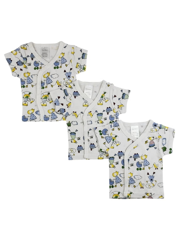White Side Snap Short Sleeve Shirt - 3 Pack Cs_0204