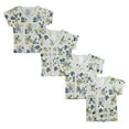 thumbnail image 1 of Bambini White Side Snap Short Sleeve Shirt, 4 Pack (Newborn), 1 of 3