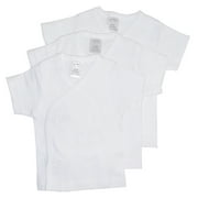 Bambini White Side Snap Short Sleeve T-Shirt, 3pk Baby Boys Or Baby Girls, Unisex