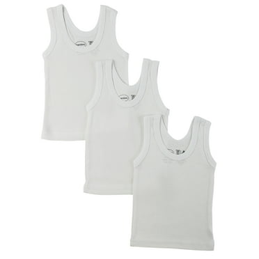 Bambini White Tank Tops, 3pk (Baby Boys or Baby Girls, Unisex)