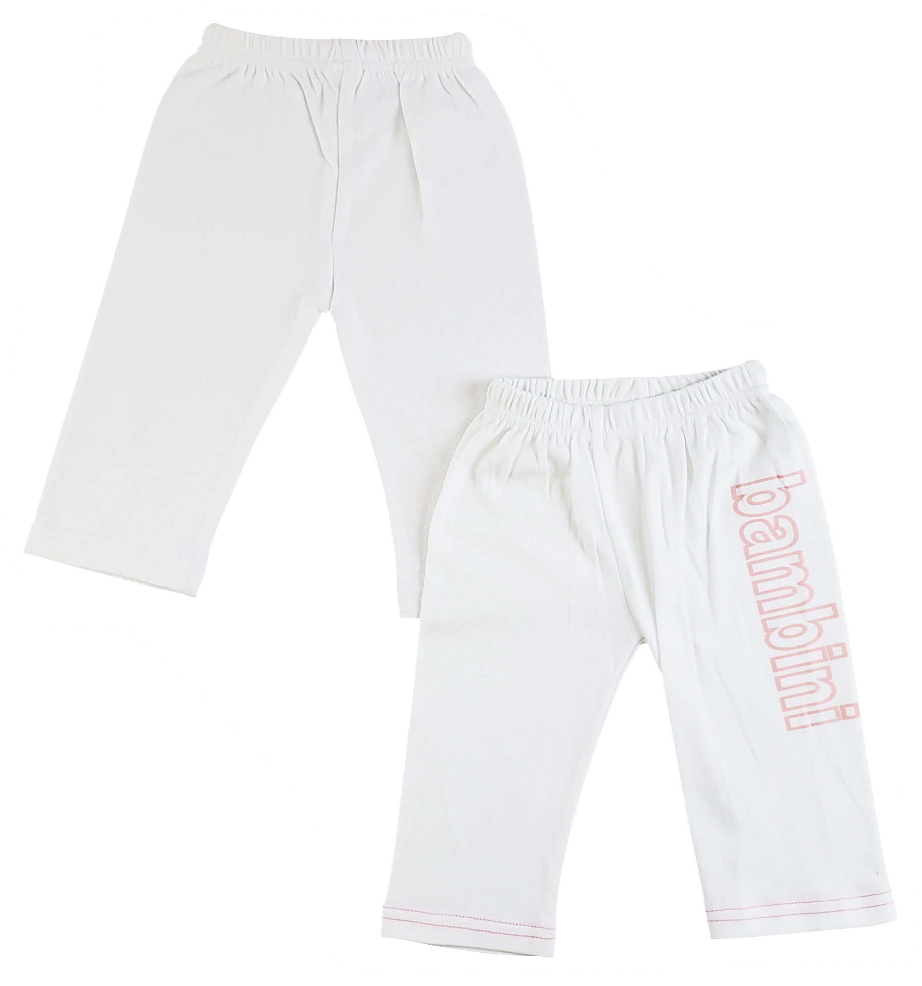 Bambini White Track Sweatpants 2pk Baby Boys or Baby Girls Unisex Walmart Business Supplies