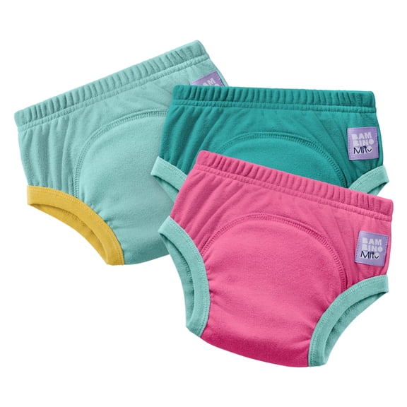 Bambino Mio 3 PACK Reusable Potty Training Pants for Boys and Girls - (3T-4T / Age 3-4 Years) Pink, Reusable Cotton Underwear for Toddlers