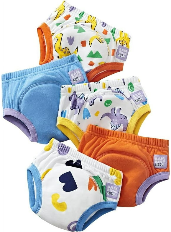 Bambino Mio, Revolutionary Reusable Potty Training Pants for Boys and Girls, 5 Pack, 3-4 Years, Brave Dinos