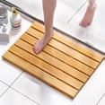 thumbnail image 1 of Bambloom Bamboo Bath Mat,Non-Slip Shower Mat for Bathroom,21x14in,Natural, 1 of 10